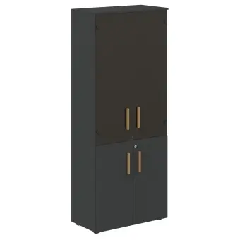Шкаф комбинированный FHC 80.2(Z) Черный графит/Черный графит 802х429х1983 FORTA | Защита-Офис - интернет-магазин сейфов, кресел, металлической и офисной мебели в Казани и Йошкар-Оле
