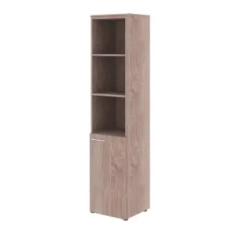 Шкаф колонка с глухой малой дверью (R) и топом WHC 42.5(R) Дуб Сонома 432х432х1949 WAVE | Защита-Офис - интернет-магазин сейфов, кресел, металлической и офисной мебели в Казани и Йошкар-Оле
