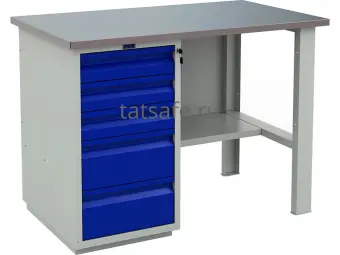 Верстак слесарный Profi (№202) WT120.WD5/F1.000 | Защита-Офис - интернет-магазин сейфов, кресел, металлической и офисной мебели в Казани и Йошкар-Оле