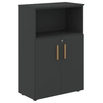 Шкаф с малыми дверьми и топом FMC 80.3(Z) Черный графит/Черный графит 802х429х1213 FORTA | Защита-Офис - интернет-магазин сейфов, кресел, металлической и офисной мебели в Казани и Йошкар-Оле