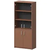 Шкаф комбинированный с прозрачным стеклом А-310+А-стл310пр Терракота 770x370x2000 Арго | Защита-Офис - интернет-магазин сейфов, кресел, металлической 