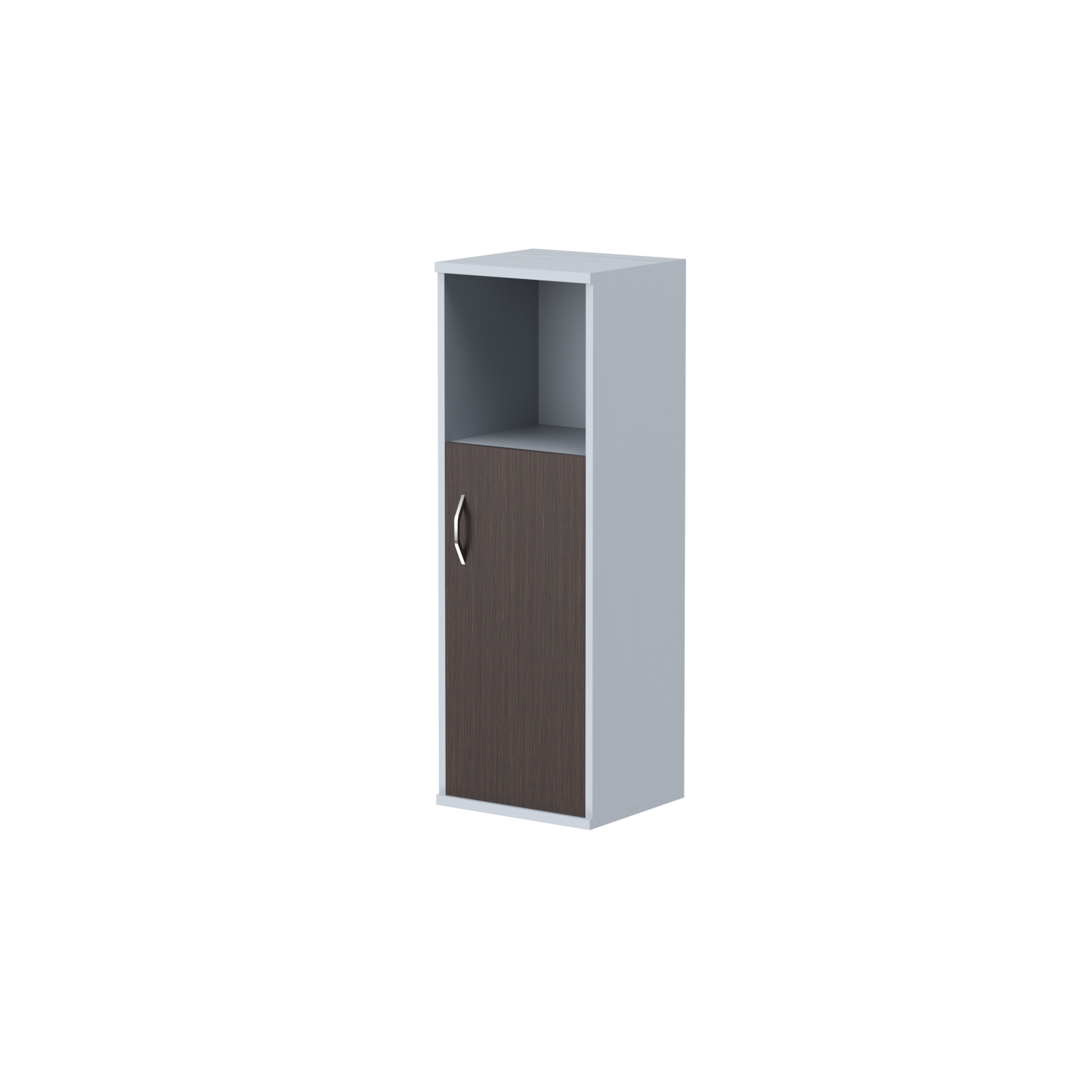 Шкаф колонка с глухой малой дверью СУ-2.1(R) венге магия/металлик 406*365*1200 Imago | Защита-Офис - интернет-магазин сейфов, кресел, металлической 