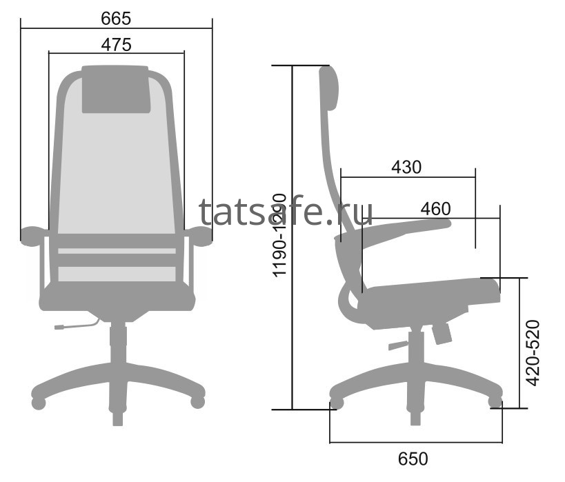 Кресло для руководителя metta b 8 черное