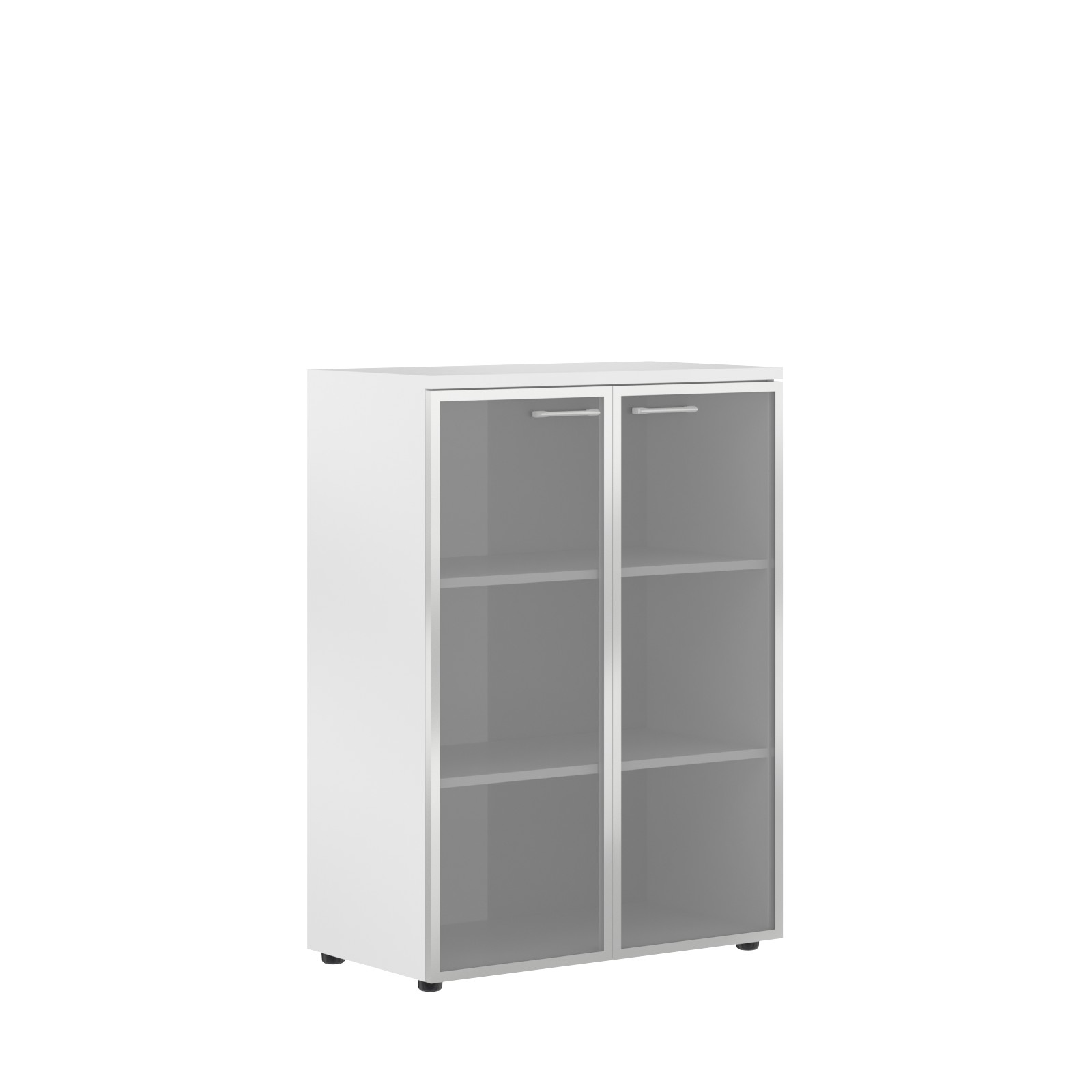 Шкаф со стеклянными дверьми в алюминиевой рамке с топом XMC 85.7 белый 856*432*1190 Xten | Защита-Офис - интернет-магазин сейфов, кресел, металлической 