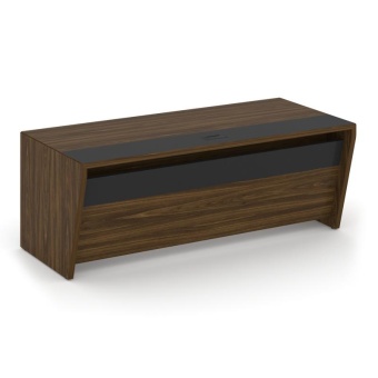 Corner Стол руководителя прямой COR.SR-20 Орех Лоренцо/Графит 2000*900*750 | Защита-Офис - интернет-магазин сейфов, кресел, металлической и офисной мебели в Казани и Йошкар-Оле