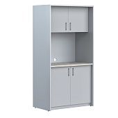 Шкаф для посуды SCB 120.2 Серый/Металлик 1030х600х2000 | Защита-Офис - интернет-магазин сейфов, кресел, металлической 