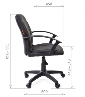 Кресло компьютерное Chairman 627, черный | Защита-Офис - интернет-магазин сейфов, кресел, металлической йцу