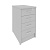 Riva Тумба приставная с фолдингом (4 ящика, с замком) А.ТП-4.1F-S Серый 412*600*750 | Защита-Офис - интернет-магазин сейфов, кресел, металлической 