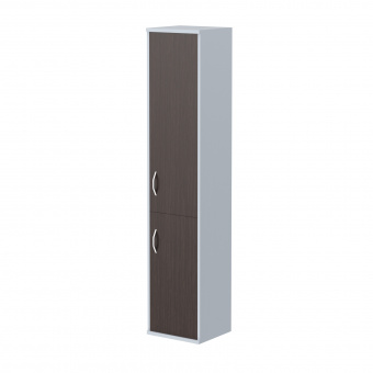 Шкаф колонка с глухой средней и малой дверьми СУ-1.3(R) венге магия/металлик 406*365*1975 Imago