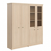 Шкаф высокий 2-х секционный гардероб с комбинированным RHC 180.6 бук тиара Raut | Защита-Офис - интернет-магазин сейфов, кресел, металлической 