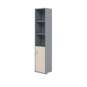 Шкаф колонка с глухой малой дверью СУ-1.1(R) клен/металлик 406*365*1975 Imago