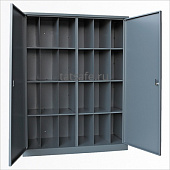 Шкаф для противогазов двух створчатый 24 ячейки | Защита-Офис - интернет-магазин сейфов, кресел, металлической 