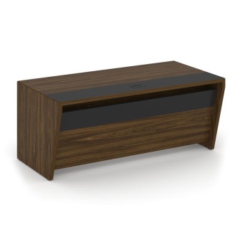 Corner Стол руководителя прямой COR.SR-18 Орех Лоренцо/Графит 1800*900*750 | Защита-Офис - интернет-магазин сейфов, кресел, металлической и офисной мебели в Казани и Йошкар-Оле