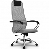 Кресло руководителя Metta SU-BK CH 8, св.серый | Защита-Офис - интернет-магазин сейфов, кресел, металлической 