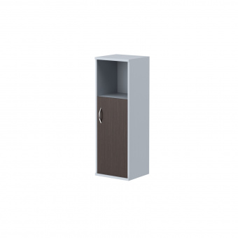 Шкаф колонка с глухой малой дверью СУ-2.1(R) венге магия/металлик 406*365*1200 Imago