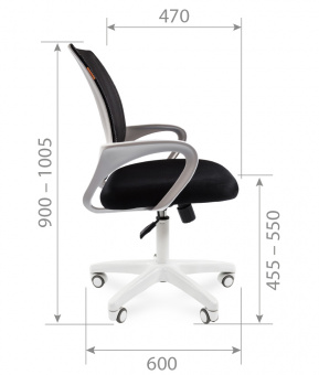 Кресло компьютерное Chairman 696 white, серый