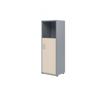 Шкаф колонка с глухой малой дверью СУ-2.1(R) клен/металлик 406*365*1200 Imago