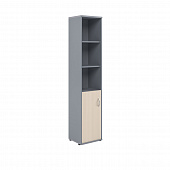 Шкаф колонка с глухой малой дверью СУ-1.1(L) клен/металлик 406*365*1975 Imago | Защита-Офис - интернет-магазин сейфов, кресел, металлической 