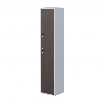 Шкаф колонка с глухой малой и средней дверьми СУ-1.8(R) венге магия/металлик 406*365*1975 Imago