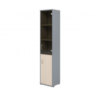 Шкаф колонка комбинированная СУ-1.2(R) клен/металлик 406*365*1975 Imago | Защита-Офис - интернет-магазин сейфов, кресел, металлической 
