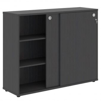 Шкаф средний со слайд дверьми XMC 1443 легно темный 1406*430*1115 Xten | Защита-Офис - интернет-магазин сейфов, кресел, металлической йцу