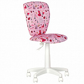 Кресло детское "Polly GTS white" розовое с рисунком