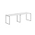Стол 2-х местный XQWST 2470 Белый/Алюминий 2406х700х750 XTEN-Q | Защита-Офис - интернет-магазин сейфов, кресел, металлической 