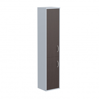 Шкаф колонка с глухой средней и малой дверьми СУ-1.3(L) венге магия/металлик 406*365*1975 Imago